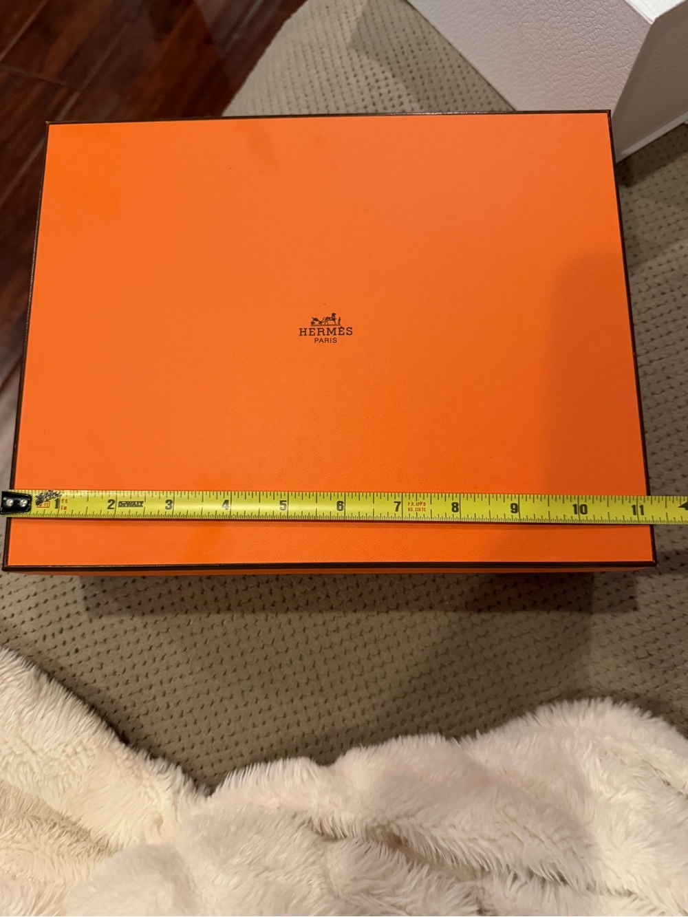 Authentic Hermes Orange Box with Signature Logo